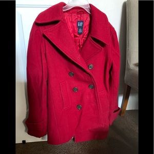 Red, GAP pea coat